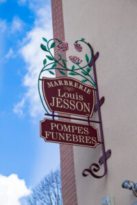 plaque marbrerie pompes funebres jesson